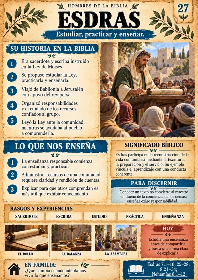 Ejemplo de la colección Grandes personajes de la Biblia: Esdras