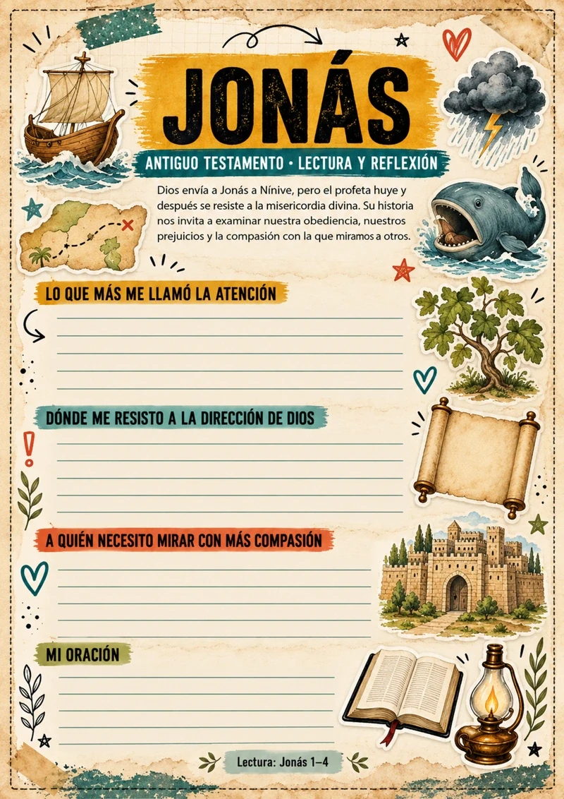 Hoja devocional de Jonás